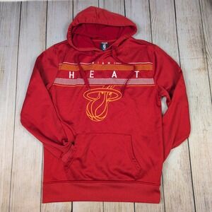 Miami Heat NBA Basketball Pullover Hoodie Red UNK Mens‎ Size S